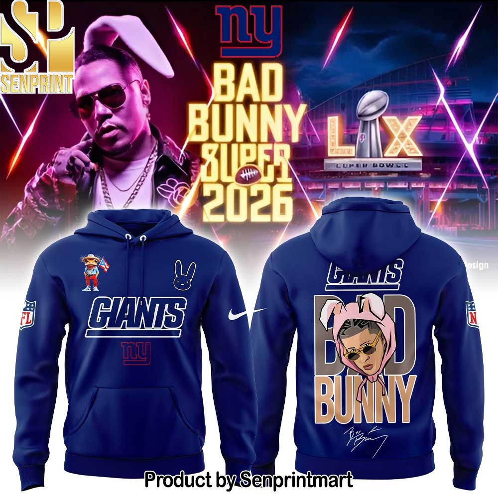 New York Giants x Bad Bunny Super Bowl 2026 Unisex Shirt V2 – Sports Fan Outfit 3489