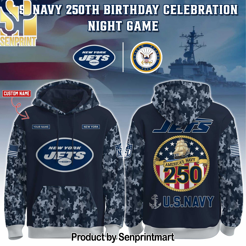 New York Jets Navy 250th Birthday For Fans Shirt – Sports Fan Outfit 3355