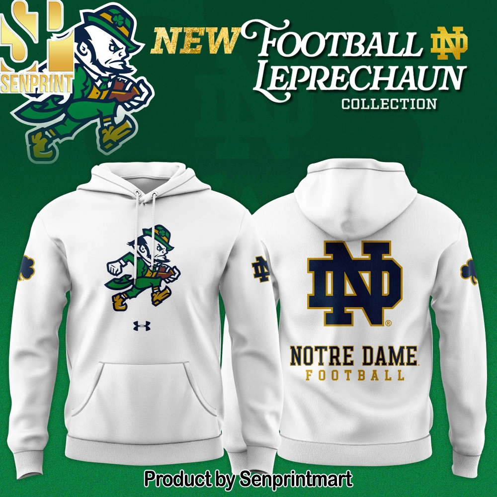 Notre Dame Fighting Irish Football Leprechaun Limited Editions 2025 Hoodie – White – Sports Fan Outfit 4026