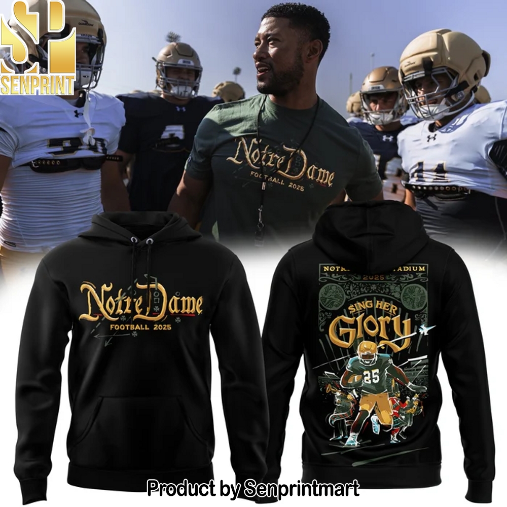 Notre Dame Football _Sing Her Glory_ Black Hoodie 2025 – Sports Fan Outfit 4027