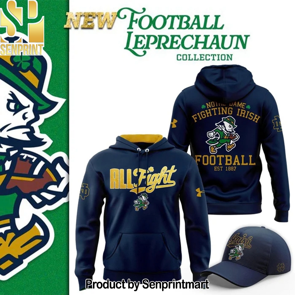 Notre Dame Football _The Fighting Irish_ 2025 Navy Hoodie v2 – Sports Fan Outfit 3800
