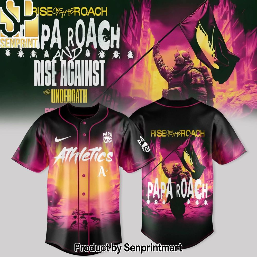 Oakland Athletics X Papa Roach – Rise of the Roach Tour Merch – Sports Fan Outfit 4265