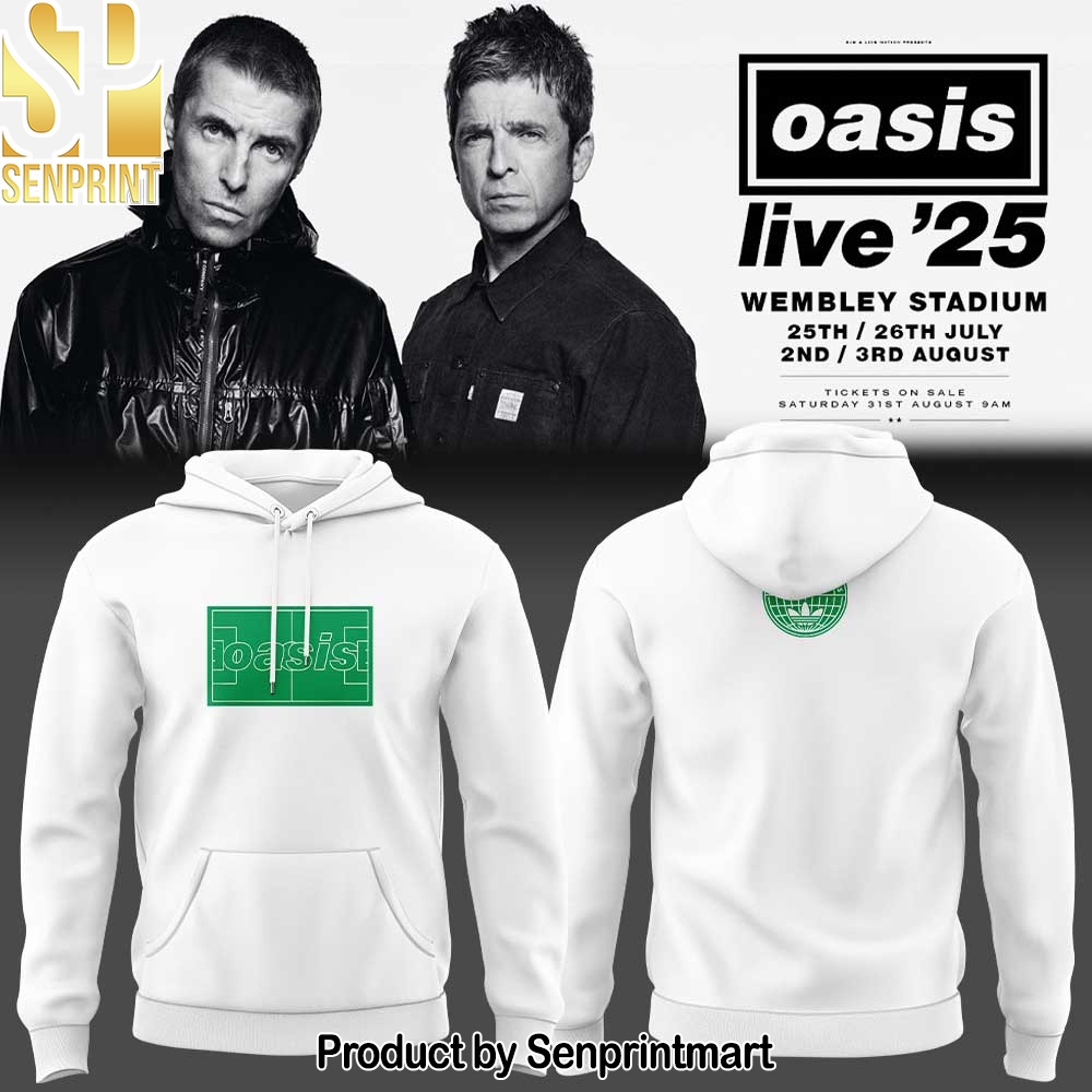 Oasis _Live ’25_ White Hoodie – Sports Fan Outfit 1642