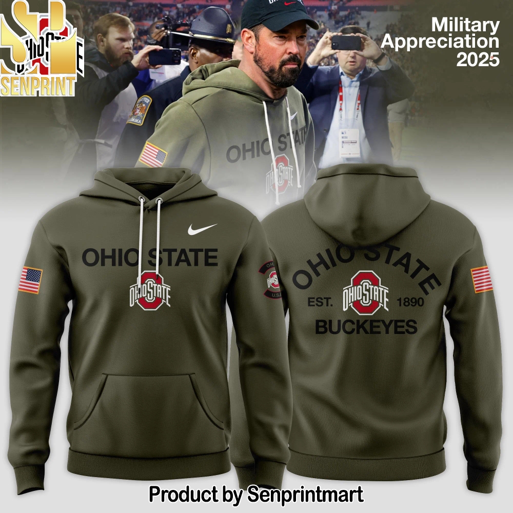 Ohio State Buckeyes 2025 Military Appreciation Hoodie – Sports Fan Outfit 1223