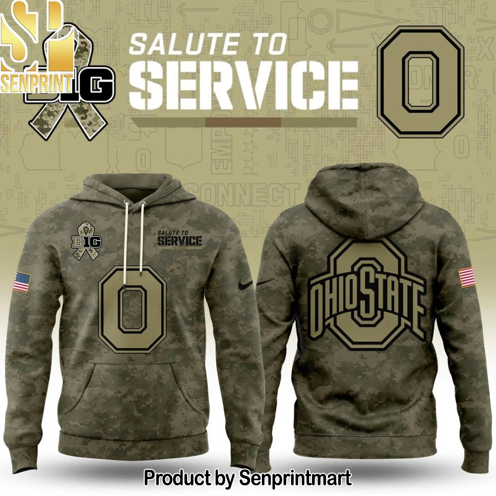 Ohio State Buckeyes 2025 Military Appreciation Hoodie – Sports Fan Outfit 1230
