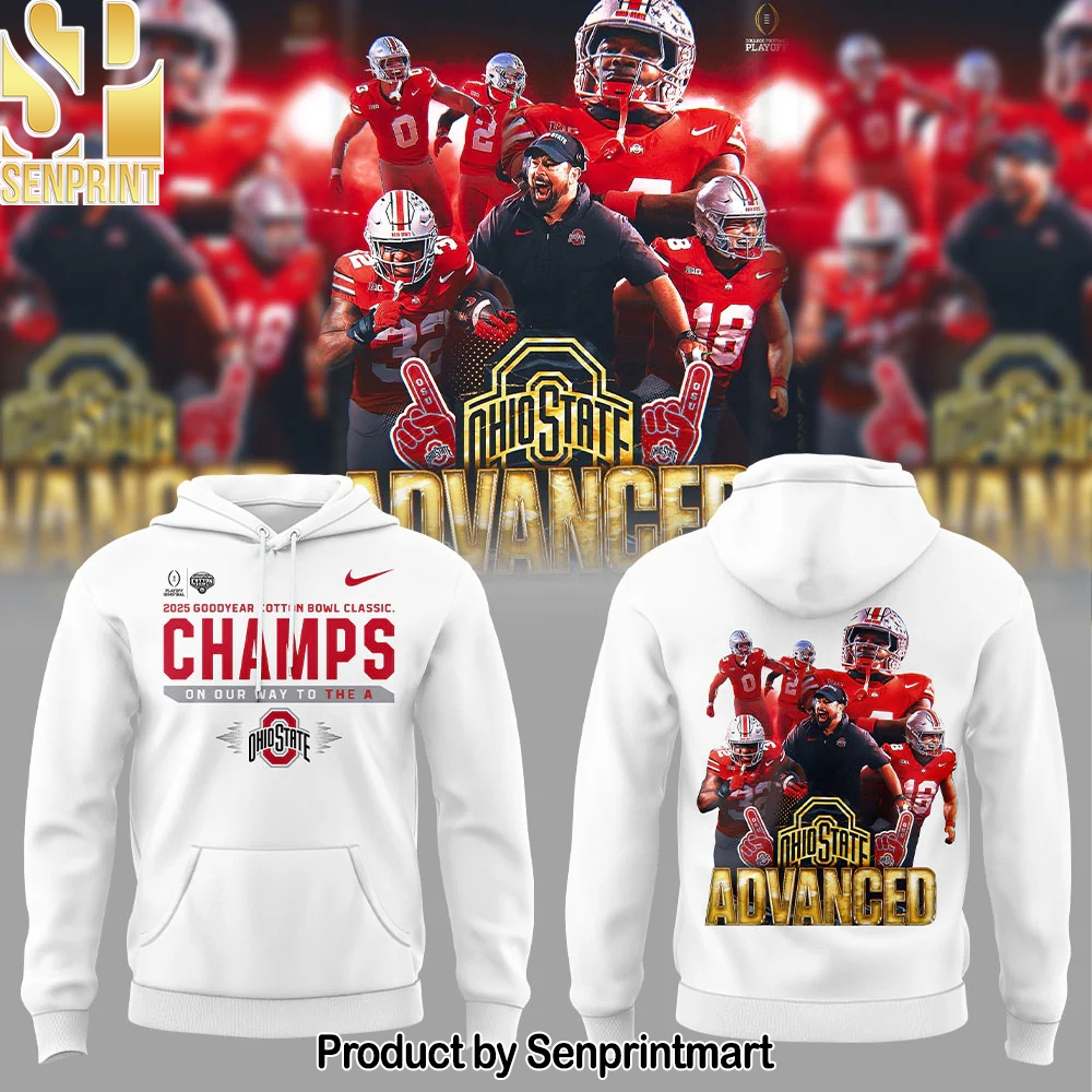 Ohio State Football ARE 2025 COTTON BOWL CHAMPIONS Whrite Hoodie – Sports Fan Outfit 2706