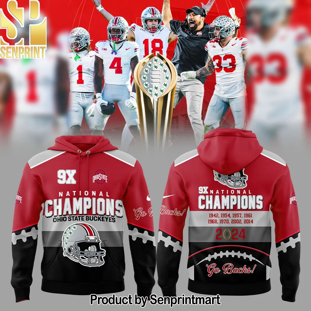 Ohio State Football College Football Playoff National Champions Red Black Hoodie – Sports Fan Outfit 3665