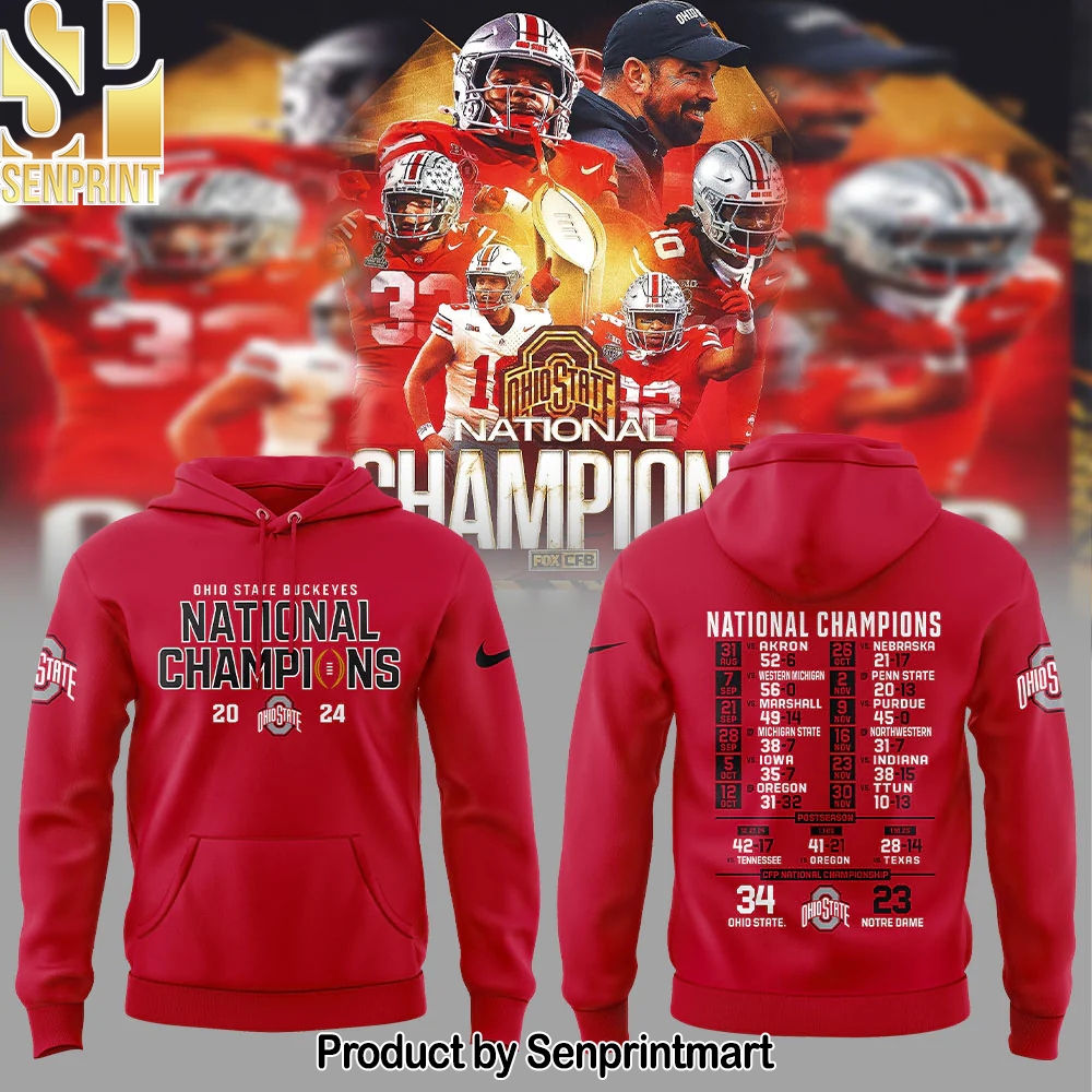 Ohio State Football College Football Playoff National Champions Red Hoodie – Sports Fan Outfit 3516