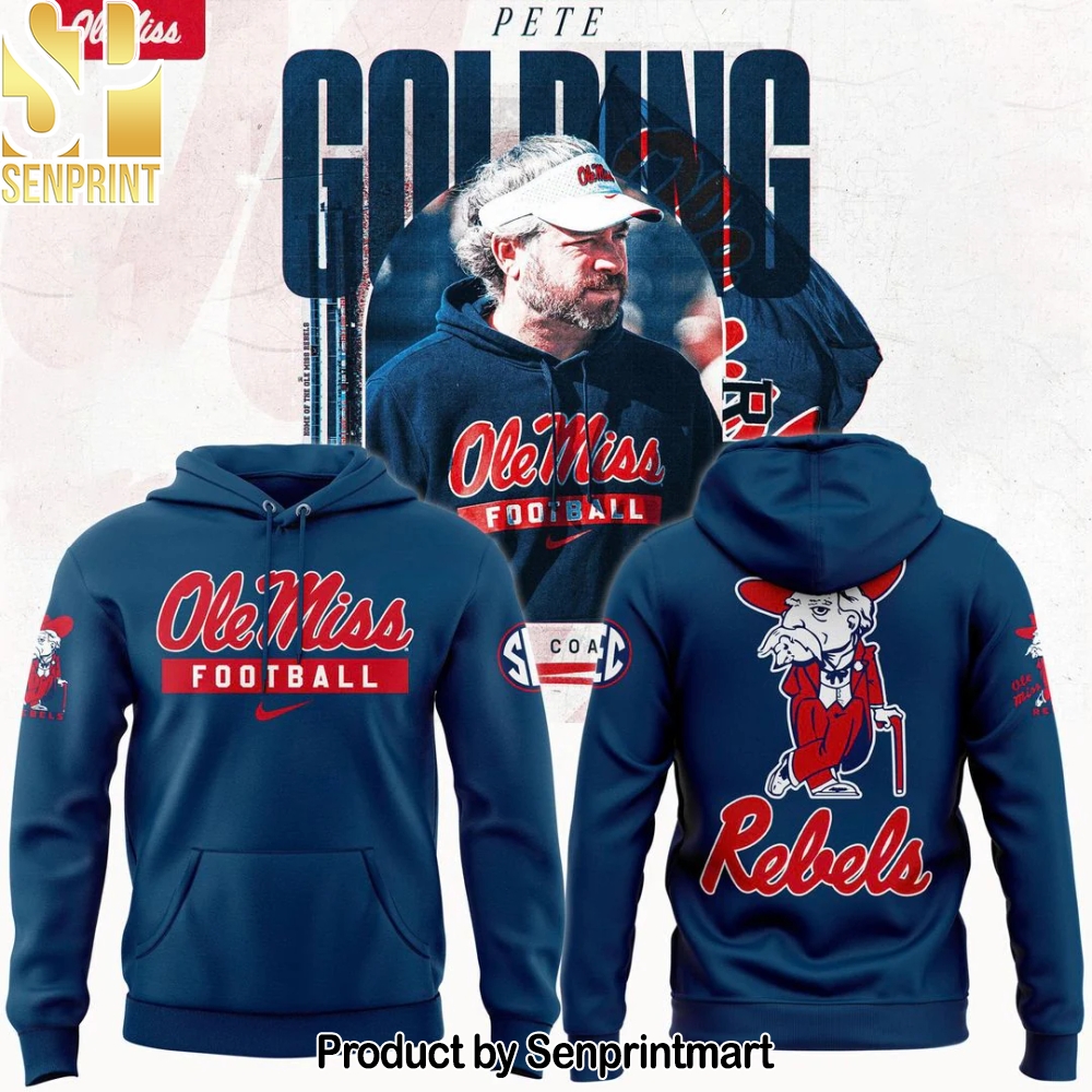 Ole Miss Football x Coach Pete Golding Hoodie – Sports Fan Outfit 3821
