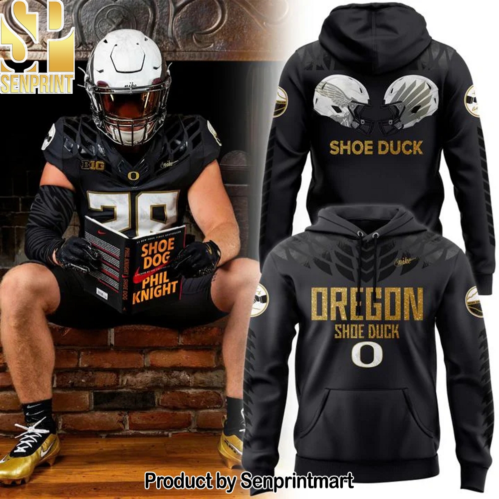 Oregon Duck Shoe Duck Black Hoodie – Sports Fan Outfit 1927