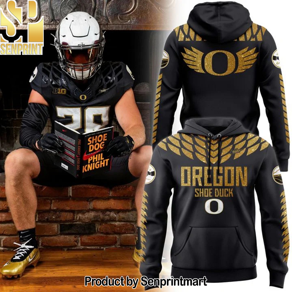 Oregon Duck Shoe Duck Black Hoodie – Sports Fan Outfit 2310