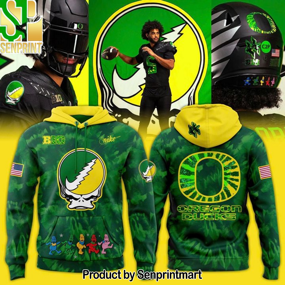 Oregon Ducks Football 2025 Grateful Ducks Tie-Dye Hoodie – Sports Fan Outfit 4087