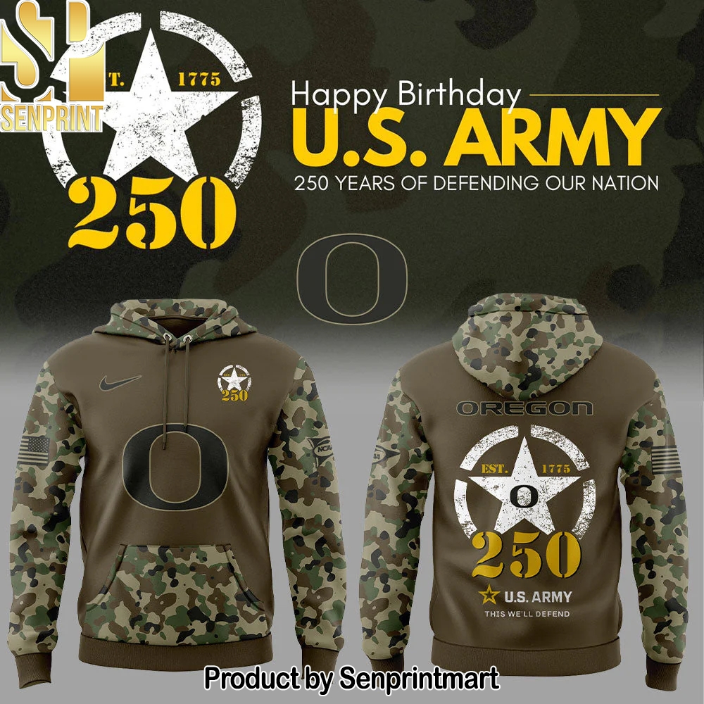 Oregon Football U.S. Army’s 250th Celebration Hoodie – Sports Fan Outfit 2289
