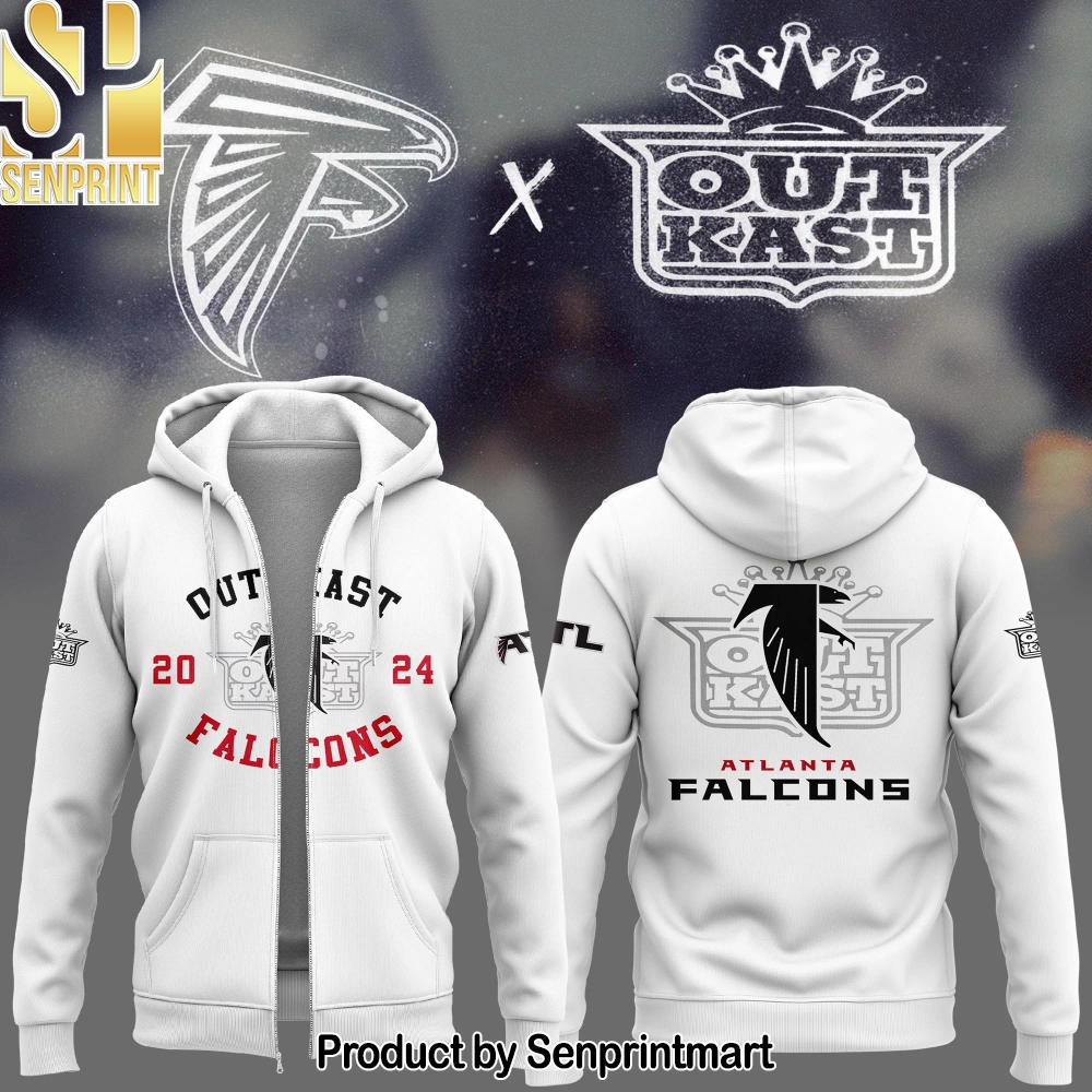 Outkast x Atlanta Falcons White Pullover 3D Unisex Shirt – Sports Fan Outfit 2311