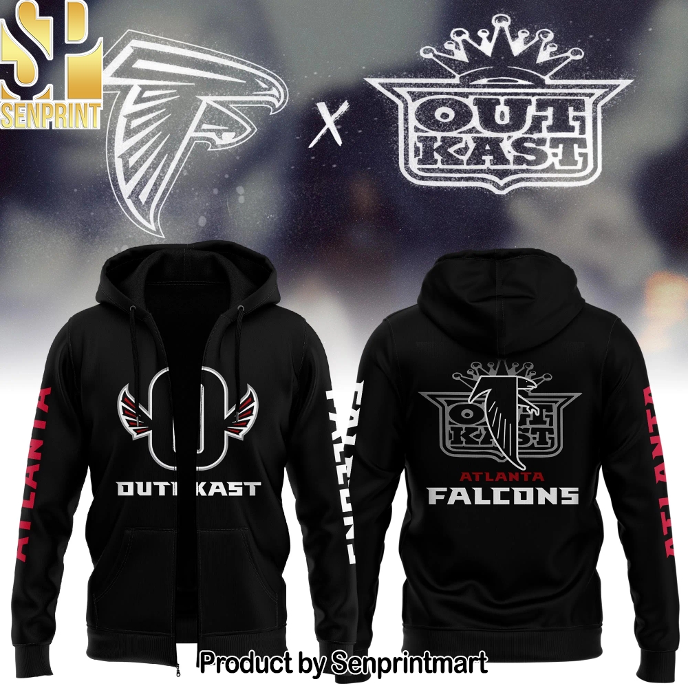 Outkast x Atlanta Falcons White Pullover 3D Unisex Shirt – Sports Fan Outfit 2319