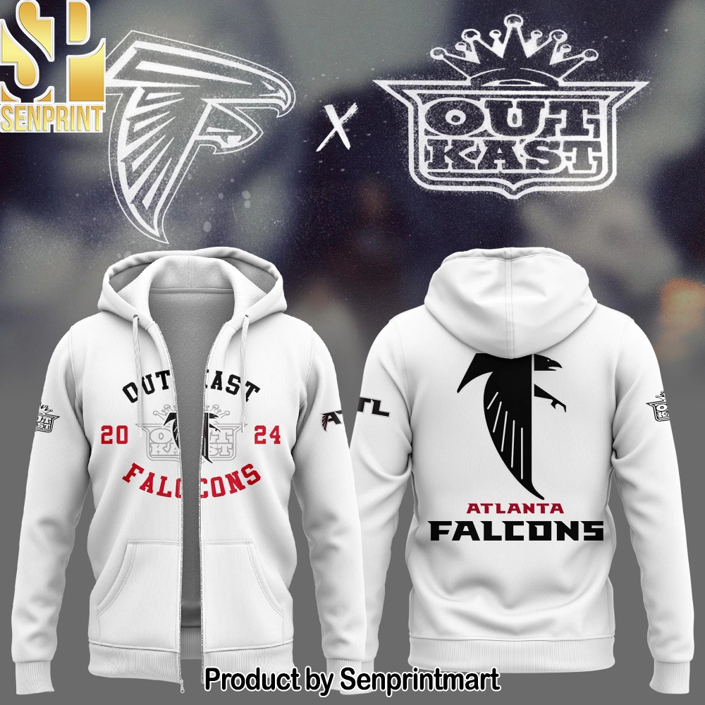 Outkast x Atlanta Falcons White Pullover 3D Unisex Shirt – Sports Fan Outfit 2881