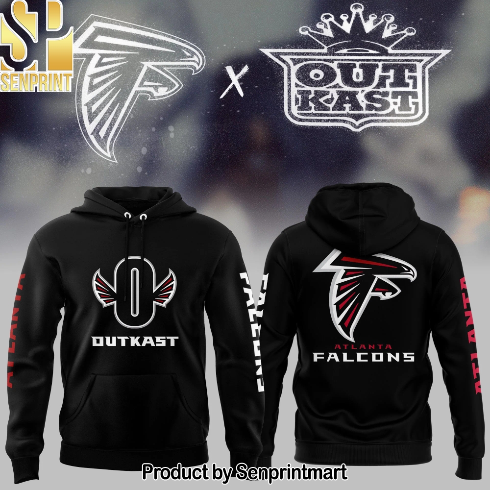 Outkast x Atlanta Falcons White Pullover Hoodie – Sports Fan Outfit 1970