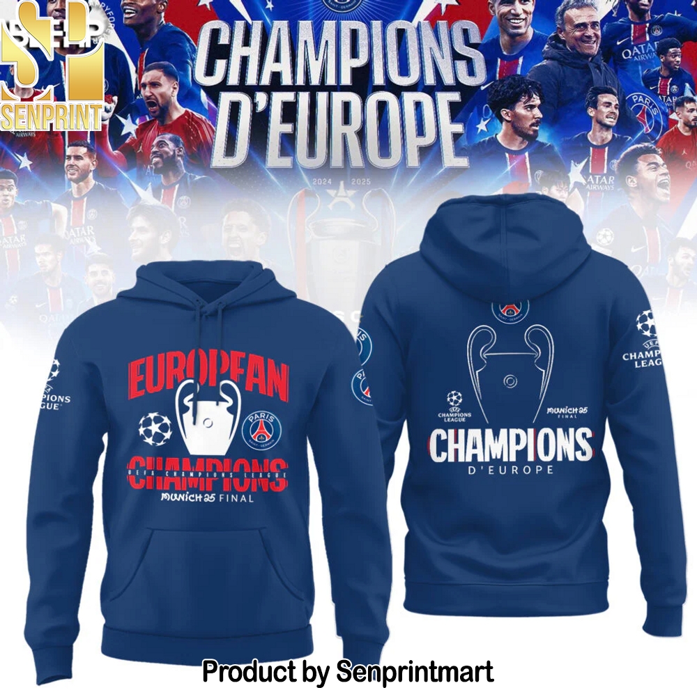 Paris Saint-Germain UEFA CHAMPIONS 2025 Hoodie – Sports Fan Outfit 2076