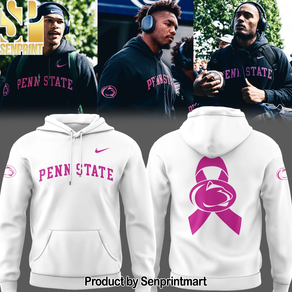 Penn ST Football Beat Cancer W Hoodie – Sports Fan Outfit 3343