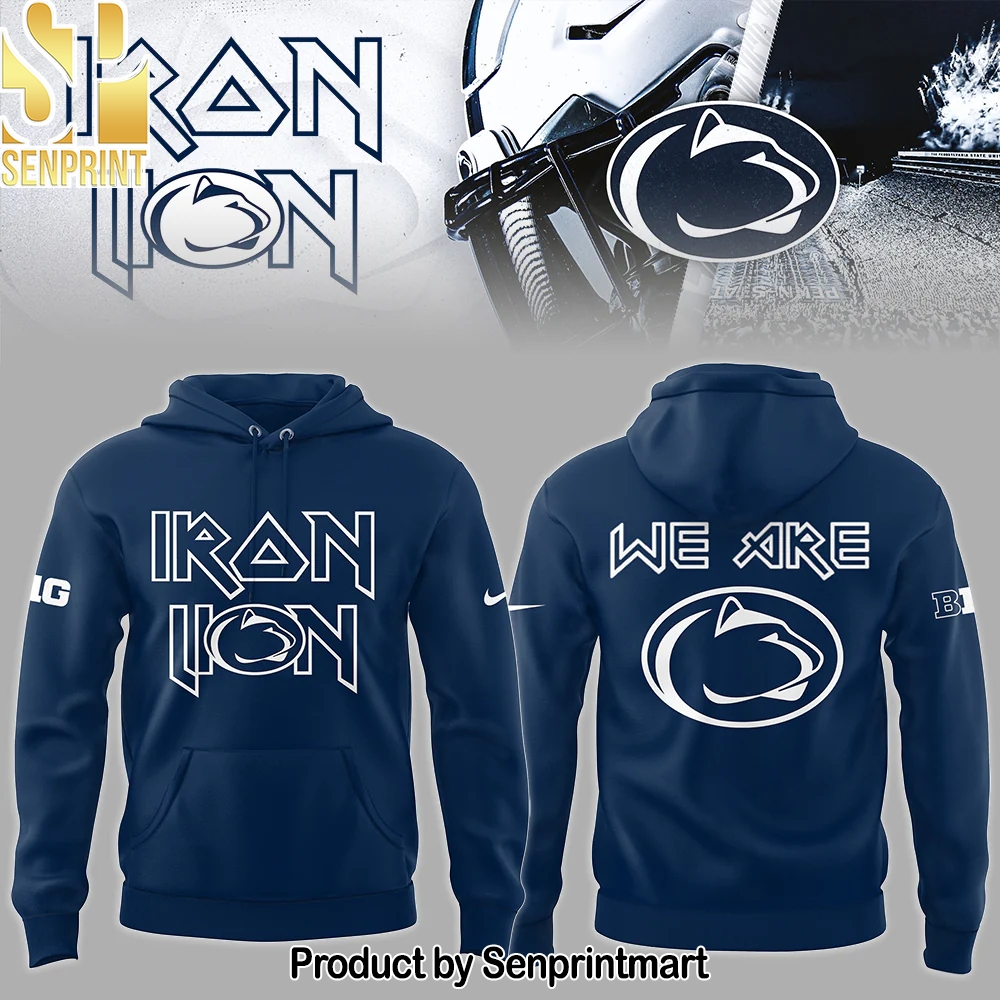 Penn State Big10 2024 Limited Iron Lion Navy Hoodie – Sports Fan Outfit 3314