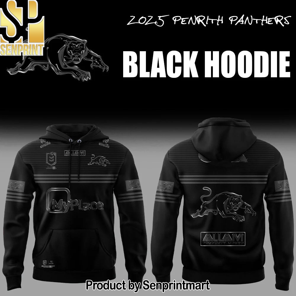 Penrith Panthers Back In Black Hoodie – Sports Fan Outfit 2247