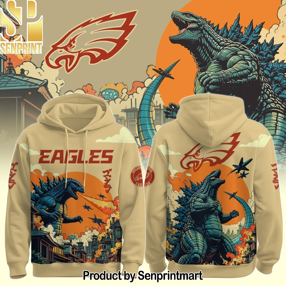 PHI Eagles Special Godzilla Hoodie – Sports Fan Outfit 2668