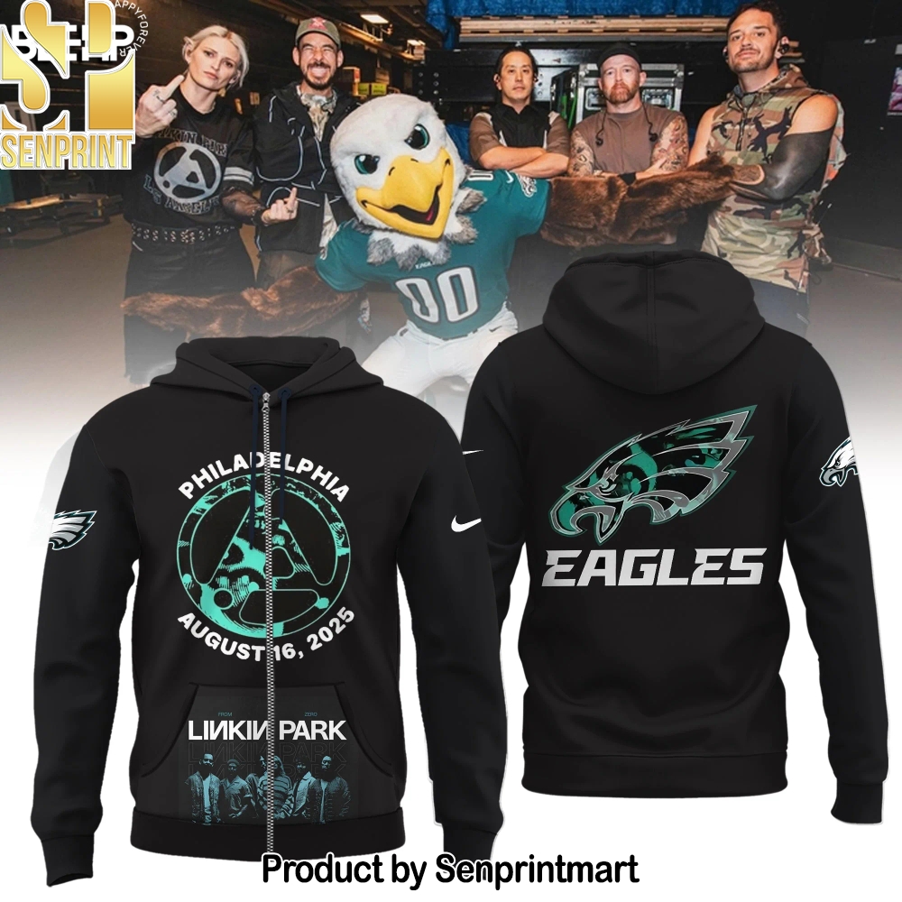 Philadelphia Eagle x Linkin Park From Zero World Tour 3D Unisex Shirt – Sports Fan Outfit 4085