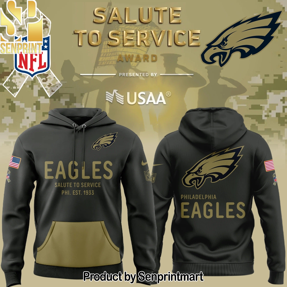 Philadelphia Eagles Salute to Service Sideline 2025 Hoodie – Sports Fan Outfit 2438