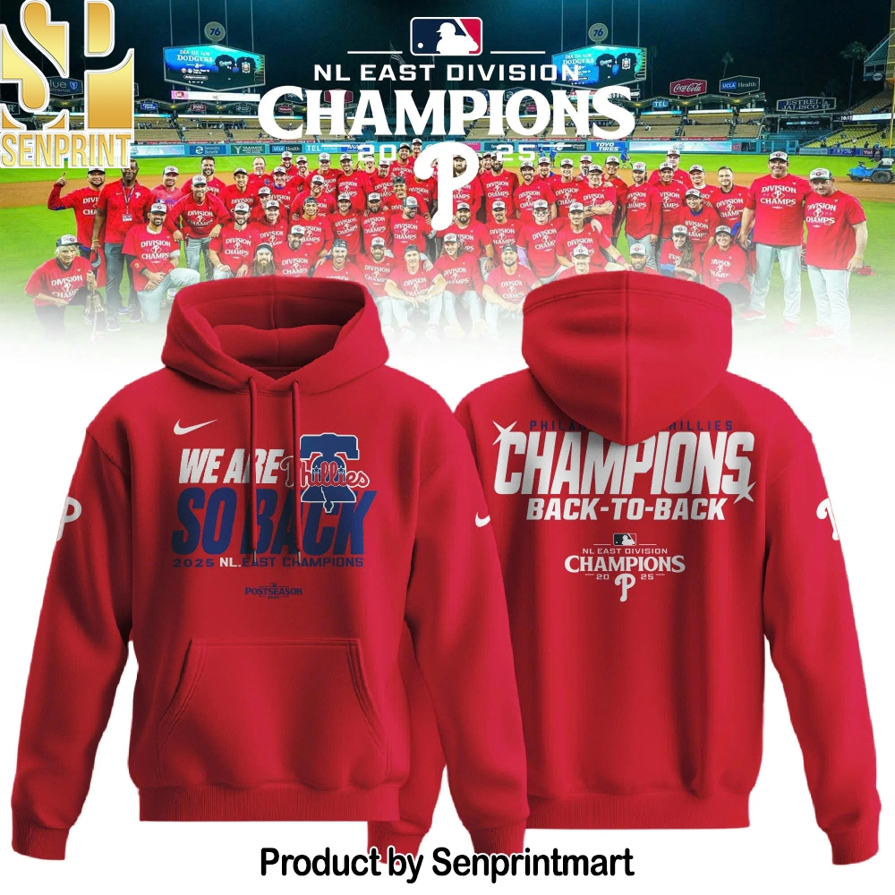 Philadelphia Phillies BACK-TO-BACK NL EAST CHAMPIONS Hoodie – Sports Fan Outfit 2128