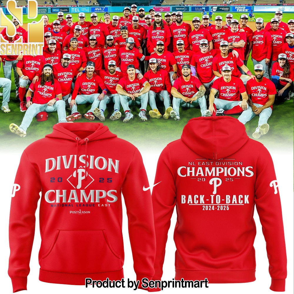 Philadelphia Phillies BACK-TO-BACK NL EAST CHAMPIONS Hoodie – Sports Fan Outfit 2129