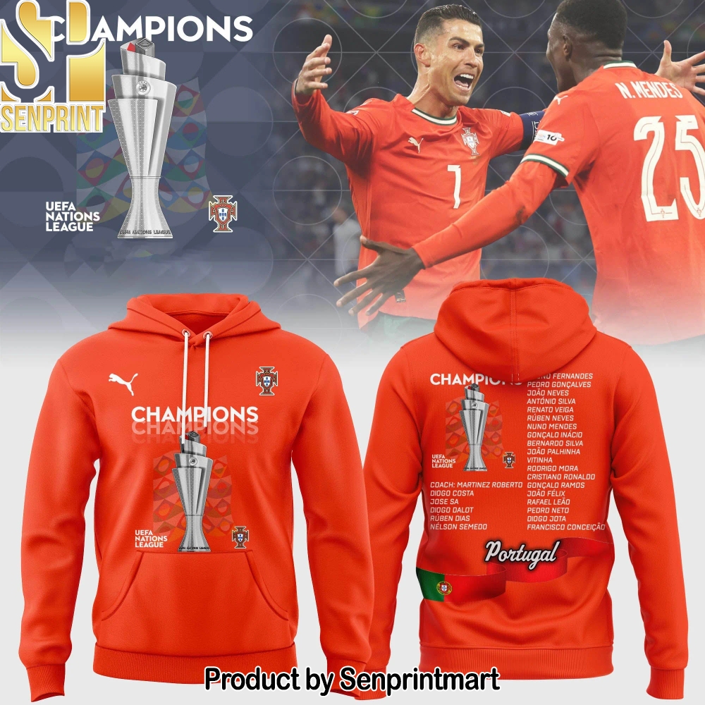 Portugal Champions UEFA Nations League 2025 Hoodie Hoodie – Sports Fan Outfit 1326