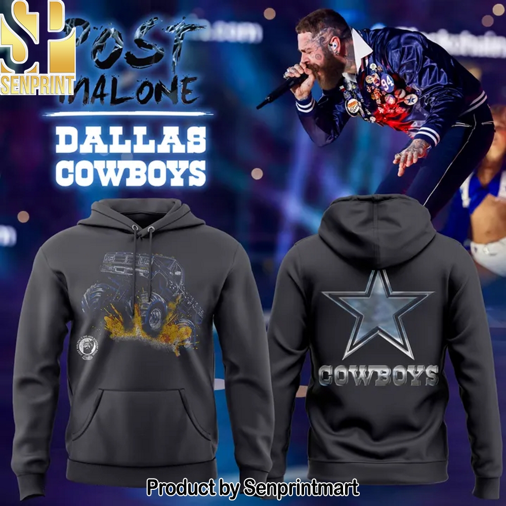 Post Malone X Dallas Cowboys Photo Hoodie – Sports Fan Outfit 2095