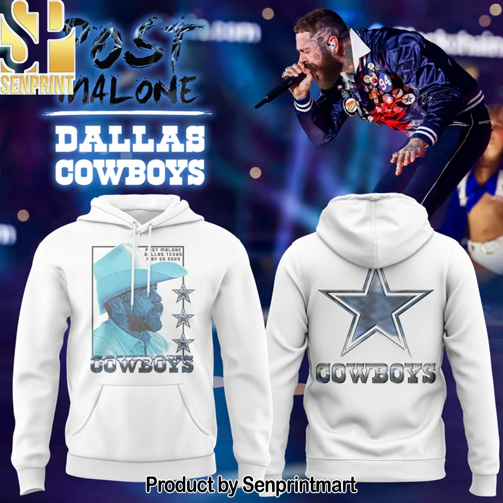 Post Malone X Dallas Cowboys Photo Hoodie – Sports Fan Outfit 2361