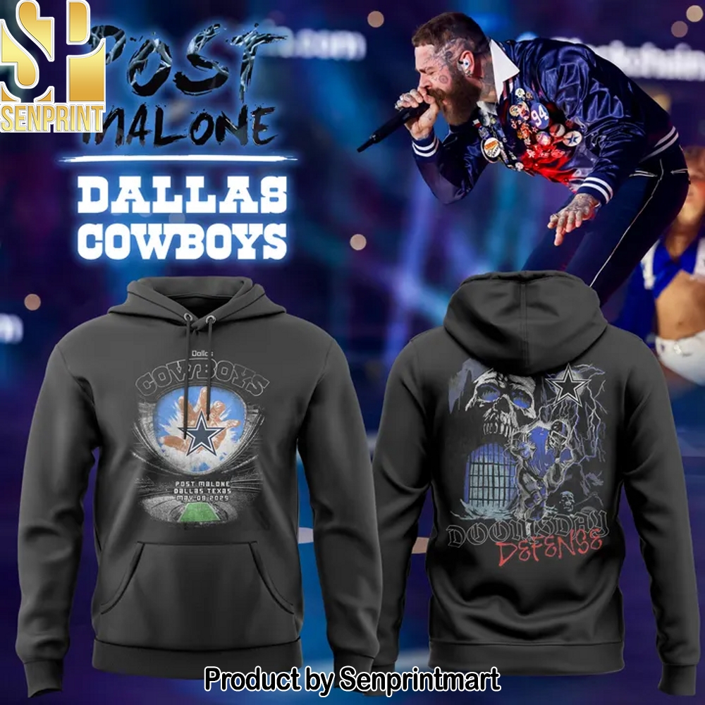 Post Malone X Dallas Cowboys Photo Hoodie – Sports Fan Outfit 2503