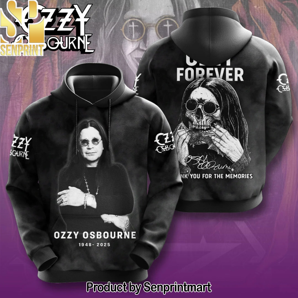 R.I.P Ozzy Osbourne Thank You For The Memories Hoodie – Sports Fan Outfit 2306