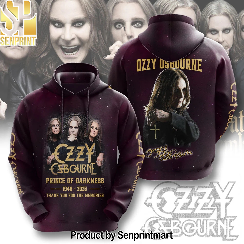 R.I.P Ozzy Osbourne Thank You For The Memories Hoodie – Sports Fan Outfit 2348