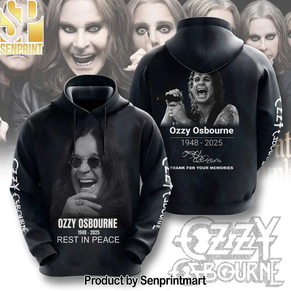 R.I.P Ozzy Osbourne Thank You For The Memories Hoodie – Sports Fan Outfit 2736