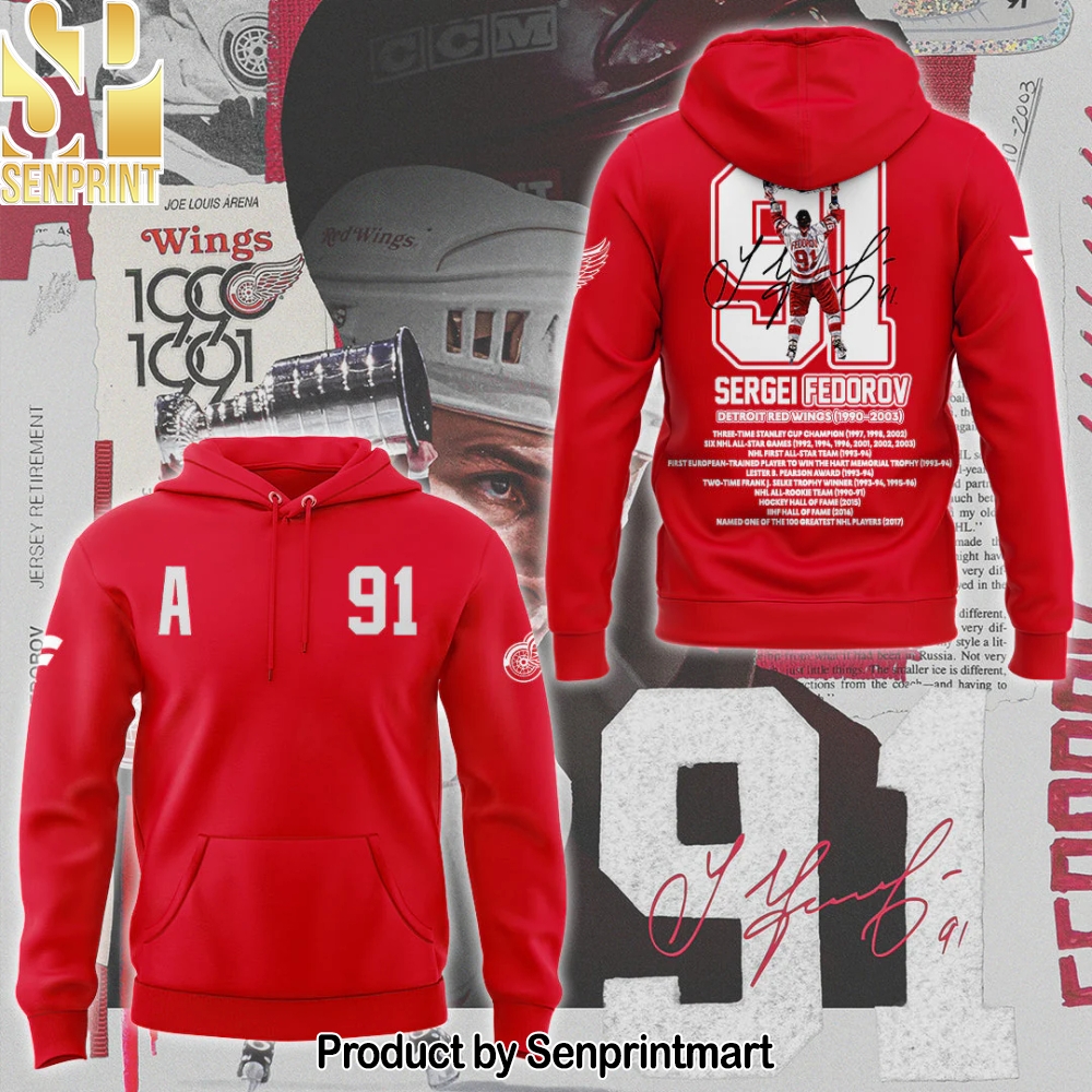 Red Wings Forever Sergei Fedorov 2025 Hoodie – Sports Fan Outfit 2759