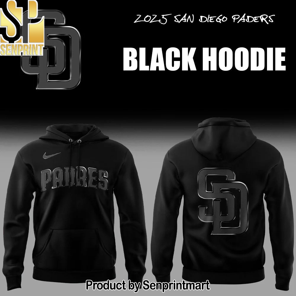 San Diego Padres Back In Black Hoodie – Sports Fan Outfit 2131