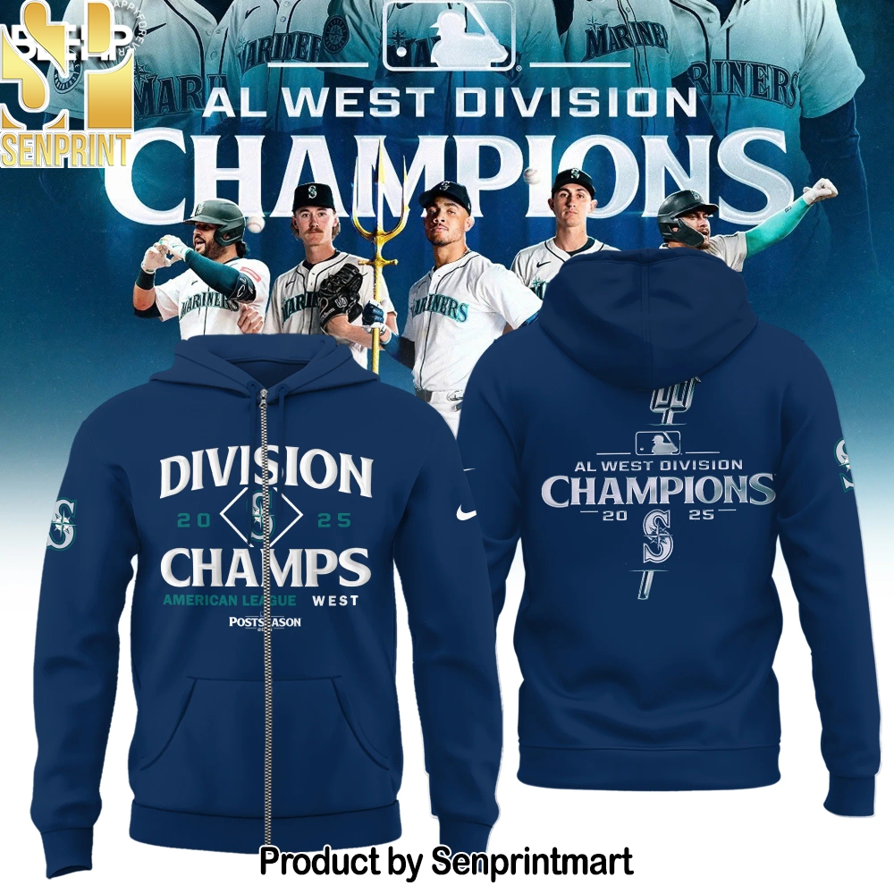 Seattle Mariners 2025 AL West Division Champions 3D Unisex Shirt – Sports Fan Outfit 4052