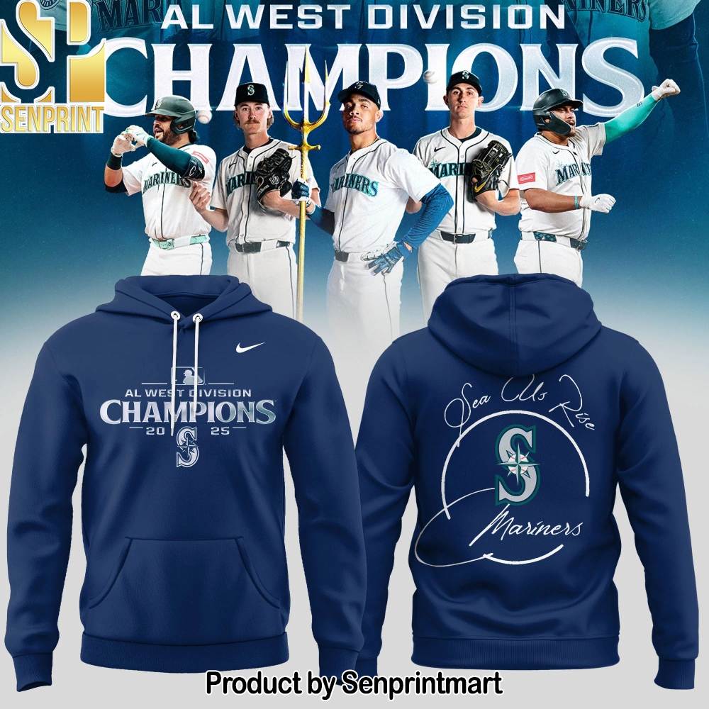 Seattle Mariners 2025 AL West Division Champions Hoodie – Sports Fan Outfit 3491