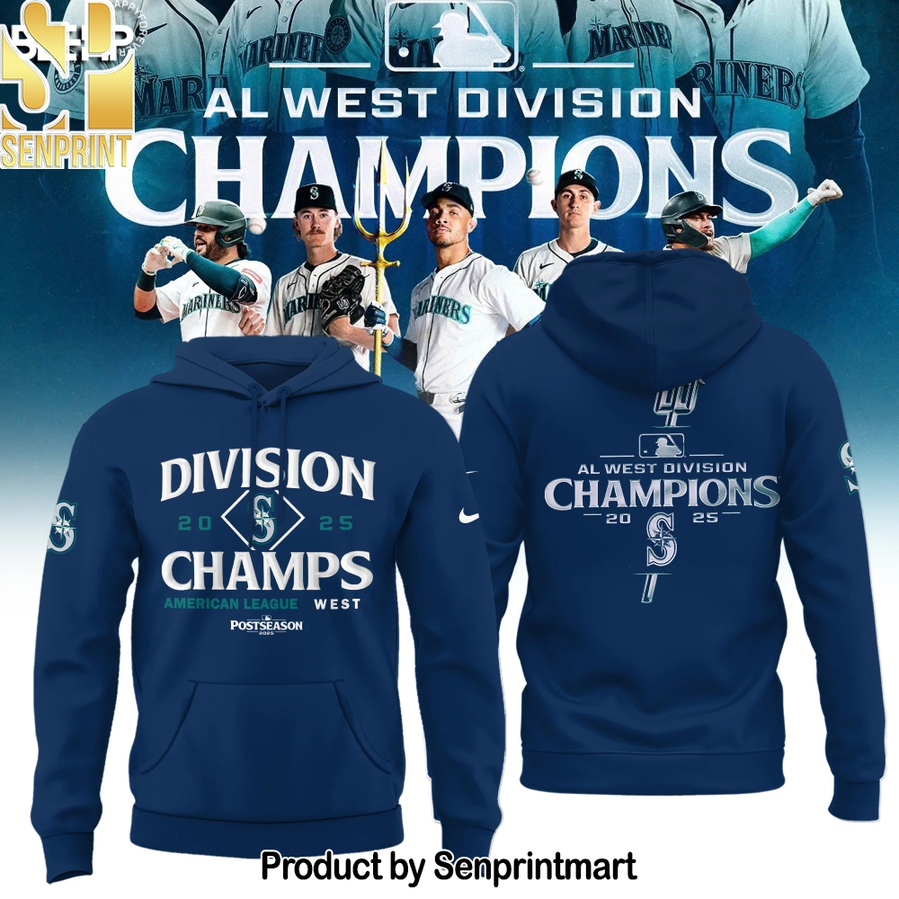Seattle Mariners 2025 AL West Division Champions Hoodie – Sports Fan Outfit 3683