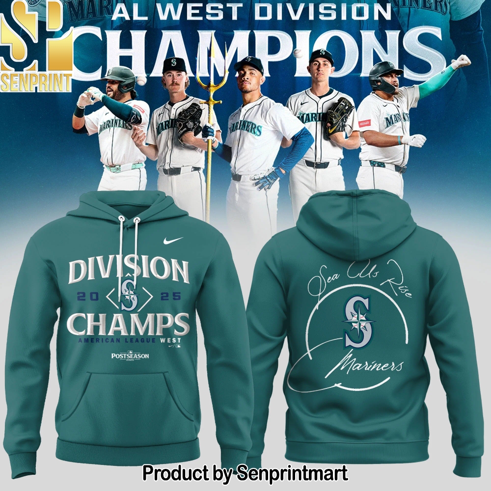 Seattle Mariners 2025 AL West Division Champions Hoodie – Sports Fan Outfit 3952
