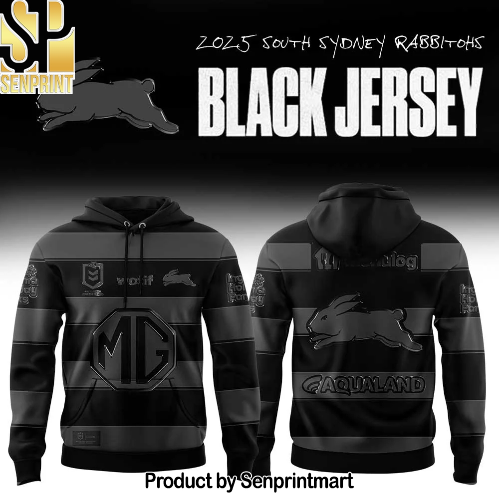 South Sydney Rabbitohs Back In Black Uniform Hoodie – Sports Fan Outfit 2630