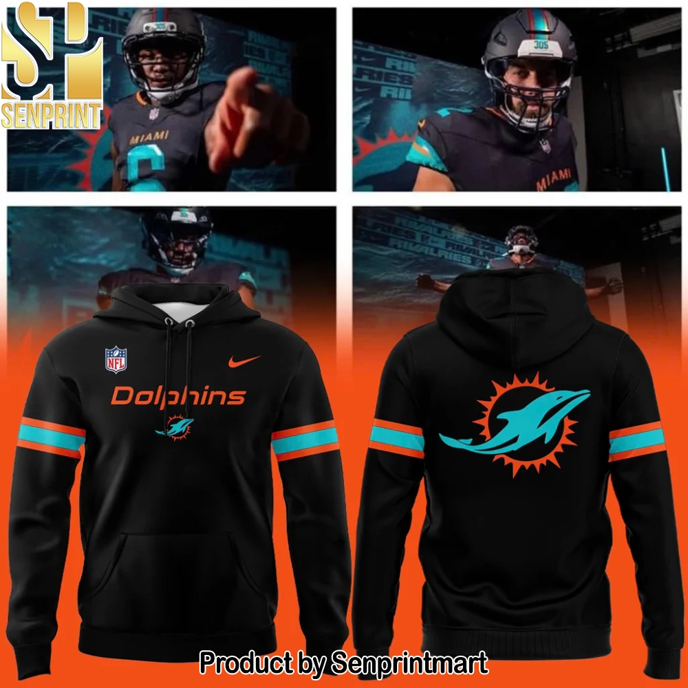 Special New Alternate Rivalry Uniform In Black Miami Wordmark Hoodie – Sports Fan Outfit 1421