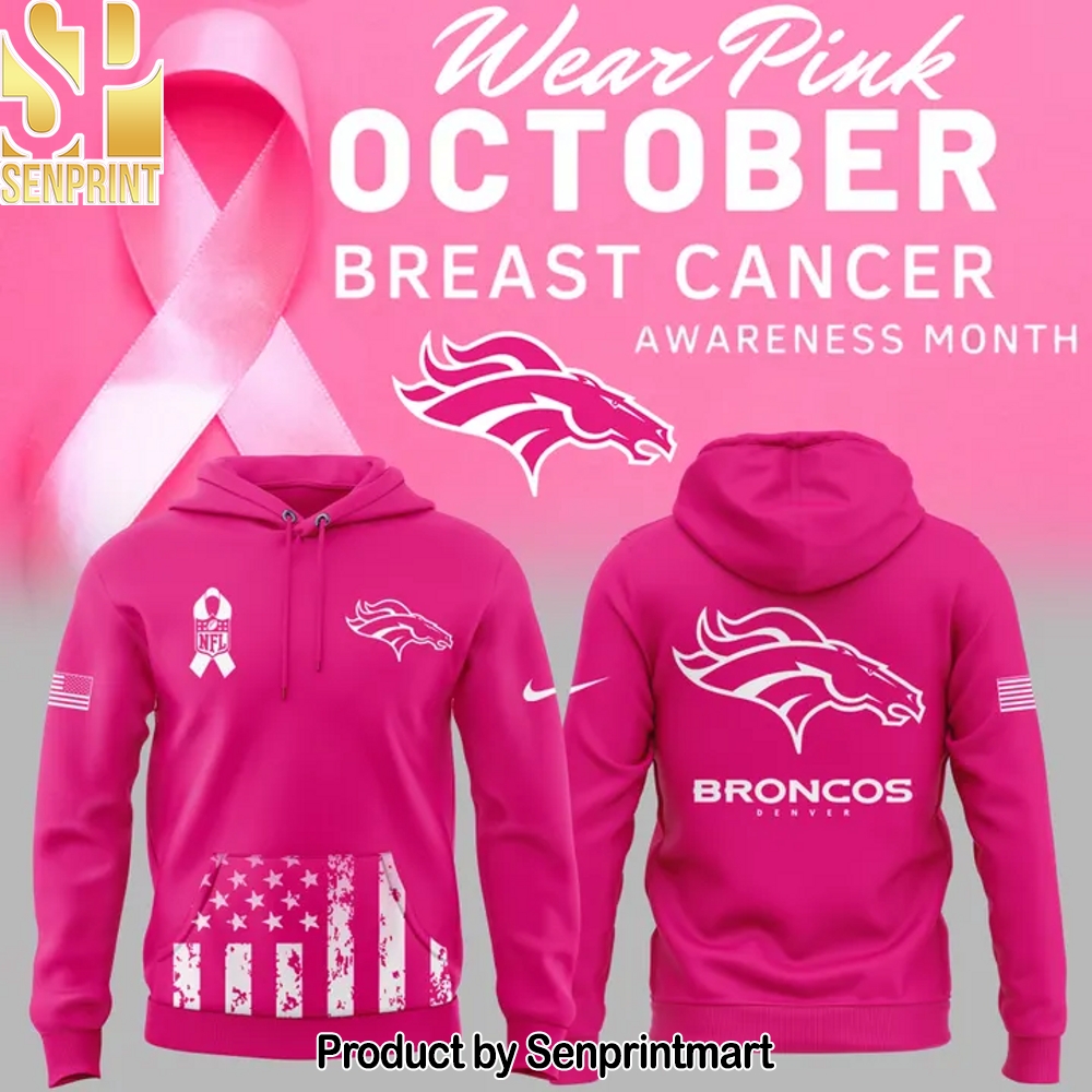 Special New Denver Broncos Breast Cancer Awareness Pink Hoodie – Sports Fan Outfit 2538