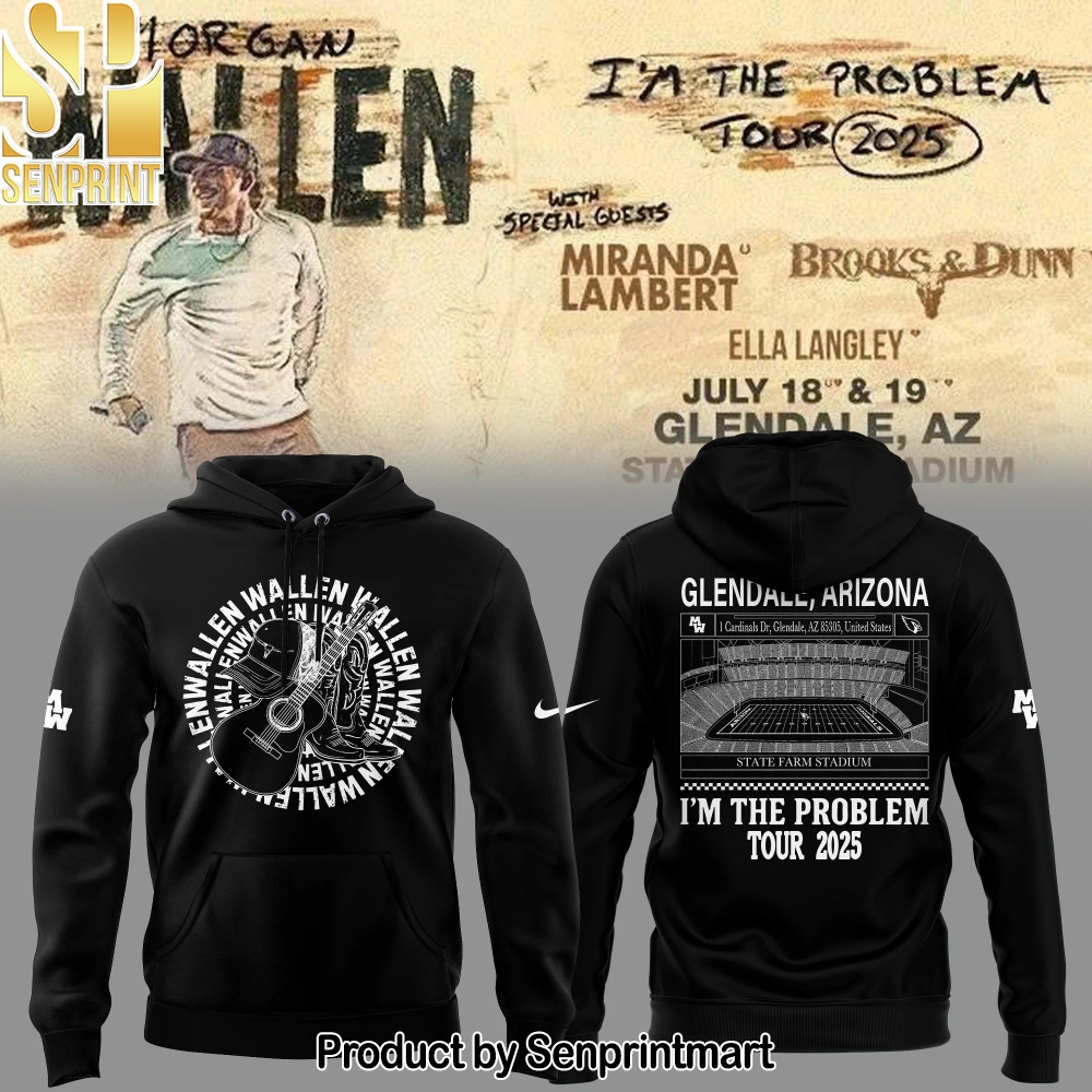 Special New Morgan Wallen x Arizona Cardinals Black Hoodie – Sports Fan Outfit 3103