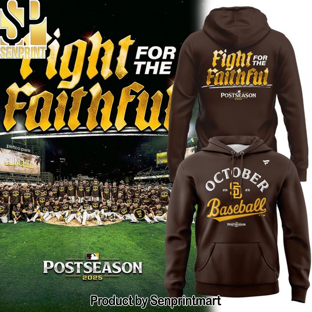 Special New October Baseball Clinched Fight for the Faithful Hoodie – Sports Fan Outfit 2594