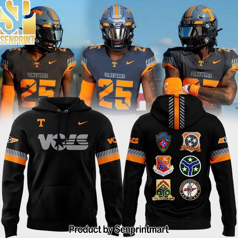 Special New Smoke Grey Volunteer Spirit All Patchs Vols Hoodie – Sports Fan Outfit 3829