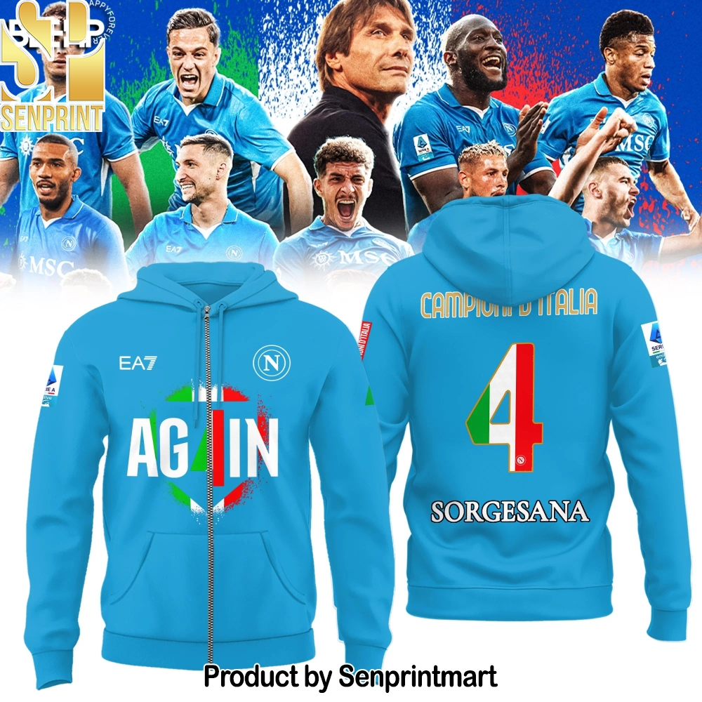 SSC NAPOLI CAMPIONE D’ITALIA 2025 3D Unisex Shirt – Sports Fan Outfit 3173
